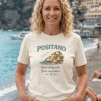 POSITANO: Your Body Left. Your Soul Didn't. T-Shirt beach graphic tee Marequi Club