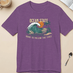 Ocean State T-Shirt - Born to Follow the Tides beach graphic tee Marequi Club