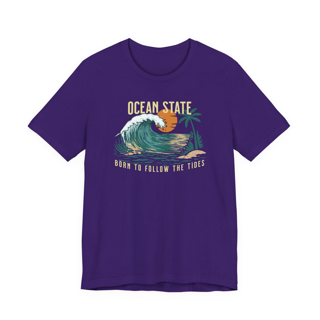 Ocean State T-Shirt - Born to Follow the Tides beach graphic tee Marequi Club