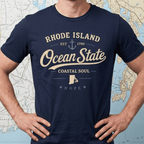 Rhode Island Heritage - Ocean State T-Shirt beach graphic tee Marequi Club