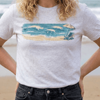 Sit. Watch. Swim. Repeat. - Coastal Relax T-Shirt beach graphic tee Marequi Club
