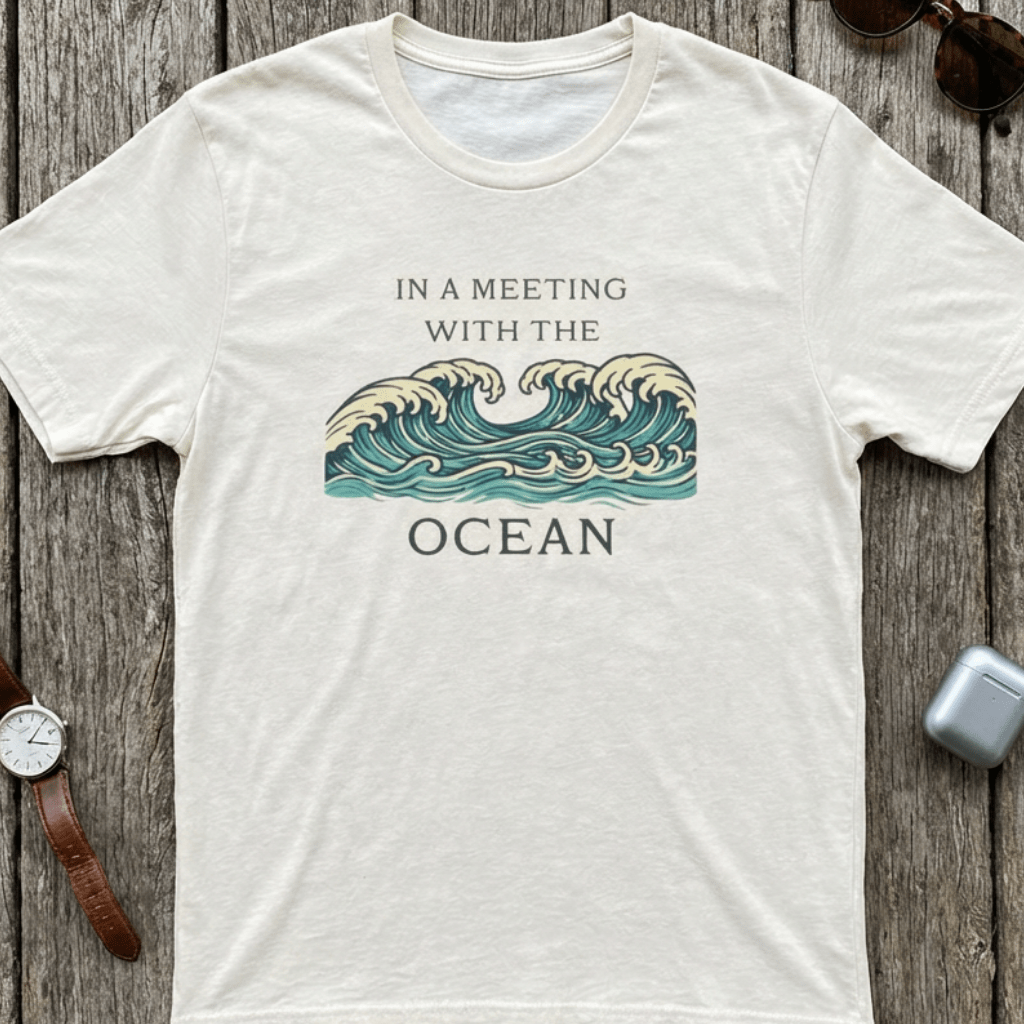 Ocean Waves - OCEAN MEETING T - SHIRT beach graphic tee Marequi Club