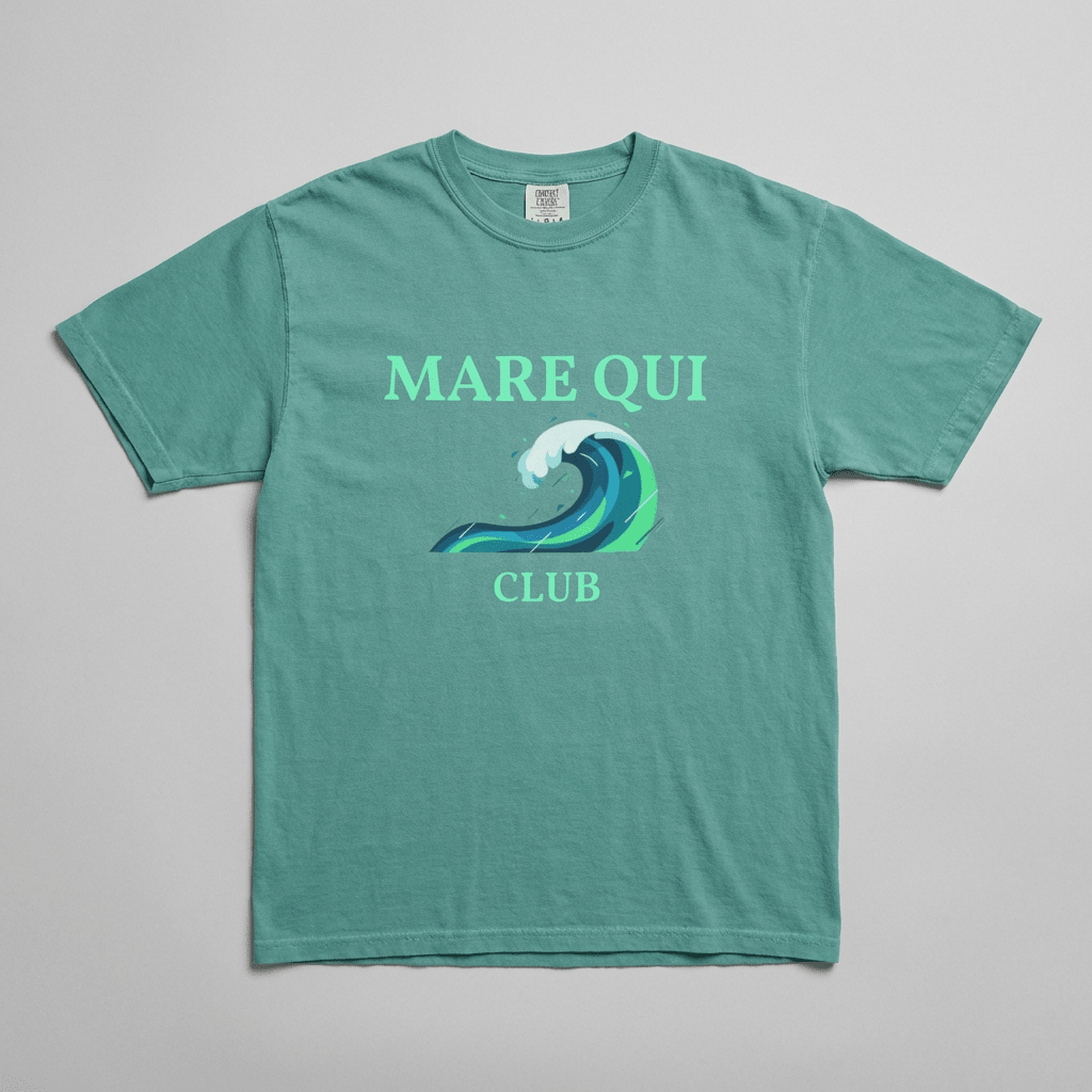 MARE QUI CLUB Wave Logo T-Shirt beach graphic tee Marequi Club
