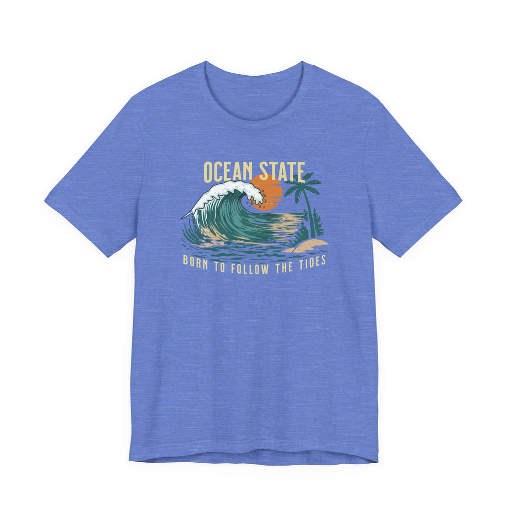 Ocean State T-Shirt - Born to Follow the Tides beach graphic tee Marequi Club