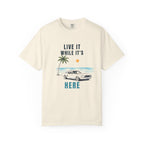 Live it while its here t-shirt ivory Mare Qui Club