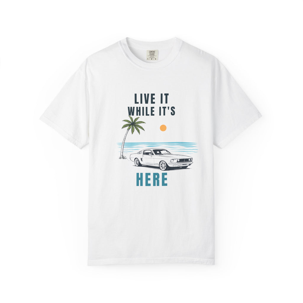 Live it while its here t-shirt ivory Mare Qui Club