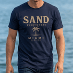 Miami 'Sand Everywhere' Palm T-Shirt beach graphic tee Marequi Club
