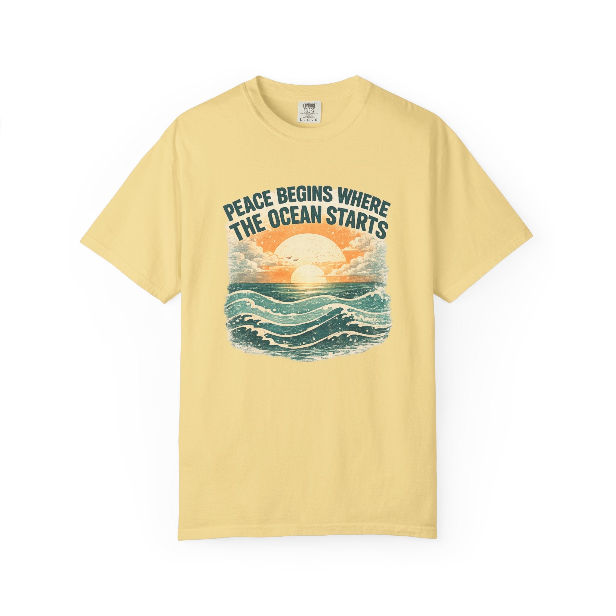 Ocean sunset t-shirt butter Mare Qui Club