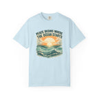 Ocean sunset graphic t-shirt with calm coastal vibe Mare Qui Club